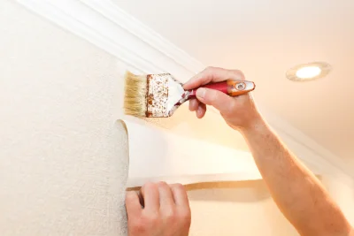 Pose de papier peint à Barinque — revêtements muraux et toiles de verre